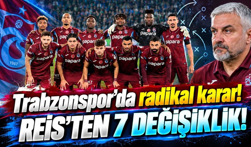 Thomas Reis Trabzonspor'un İlk 11'ini Değiştirdi! 7 Futbolcu Geri Döndü