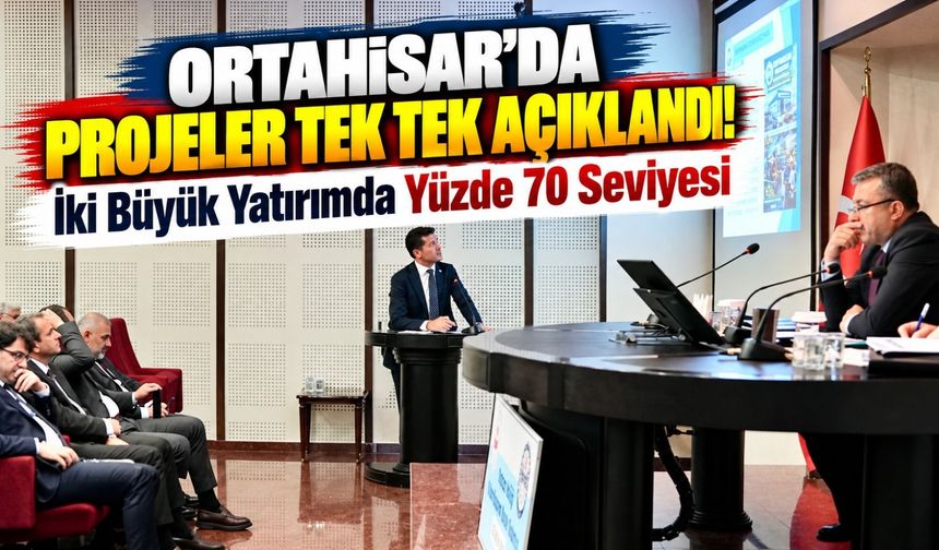 Ortahisar'da Projeler Tek Tek Açıklandı!; İki Büyük Yatırımda Yüzde 70 Seviyesi