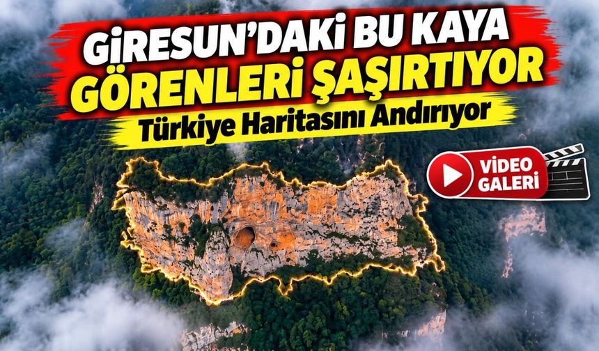 Giresun’daki Bu Kaya Görenleri Şaşırtıyor: Türkiye Haritasını Andırıyor