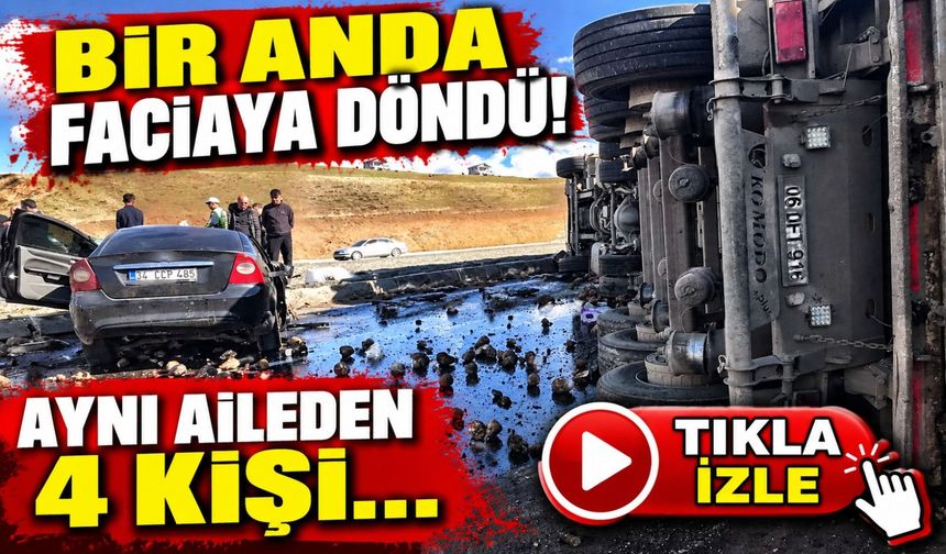 Ağrı'da Feci Kaza! Otomobil TIR'ın Altında Kaldı, 4 Can Kaybı