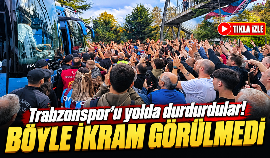 Trabzonspor Kafilesini Yolda Durdurdular! Çarşıbaşı Ve Vakfıkebir'de Büyük Coşku