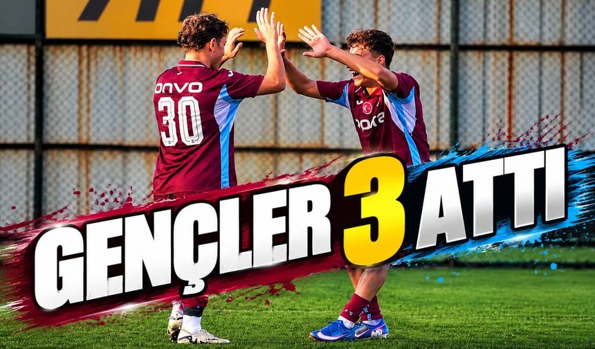 Trabzonspor'un Gençleri Rizespor'u Devirdi! Beşiktaş'ın Peşini Bırakmıyor