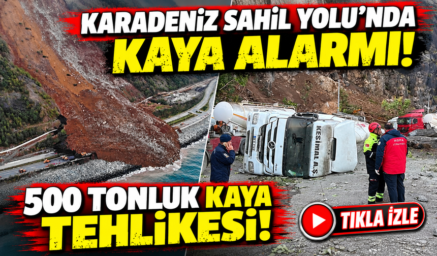 Karadeniz Sahil Yolu'nda Dev Kaya Tehlikesi! Uzmandan Uyarı