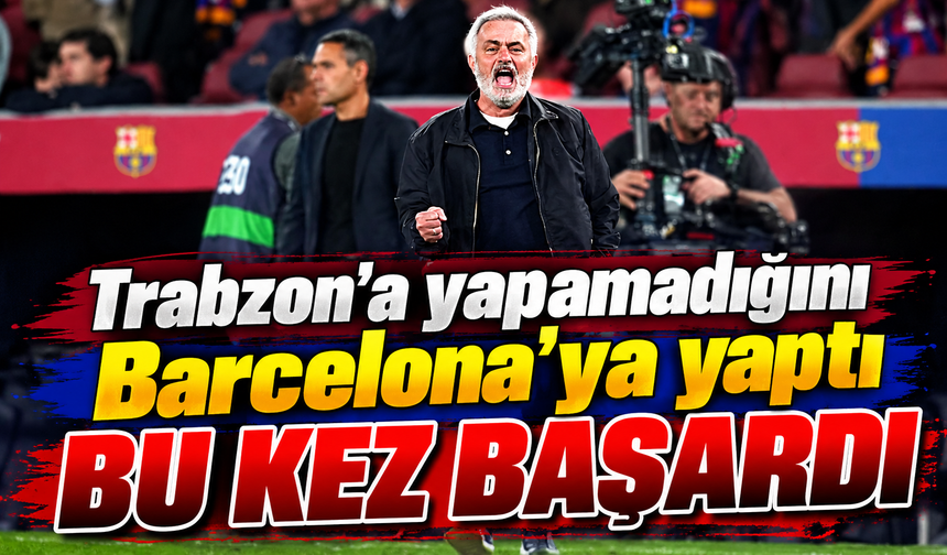 Jose Mourinho'nun Trabzon'da Yere Kapaklandığı An Unutulmadı! Barcelona'da Rövanşı Aldı