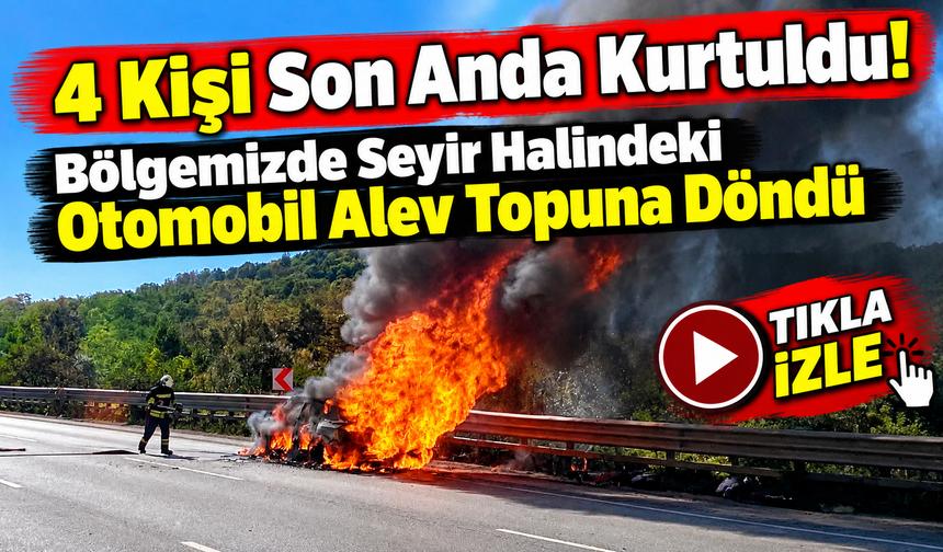 Samsun’da Seyir Halindeki Otomobil Alev Topuna Döndü