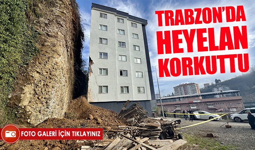 Trabzon Vakfıkebir'de Heyelan Korkuttu: Binada Hasar Tespit Çalışmaları Sürüyor