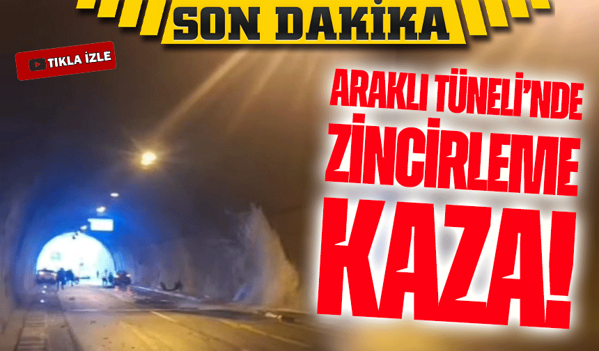Araklı Tüneli’nde Zincirleme Trafik Kazası: Yaralılar Var