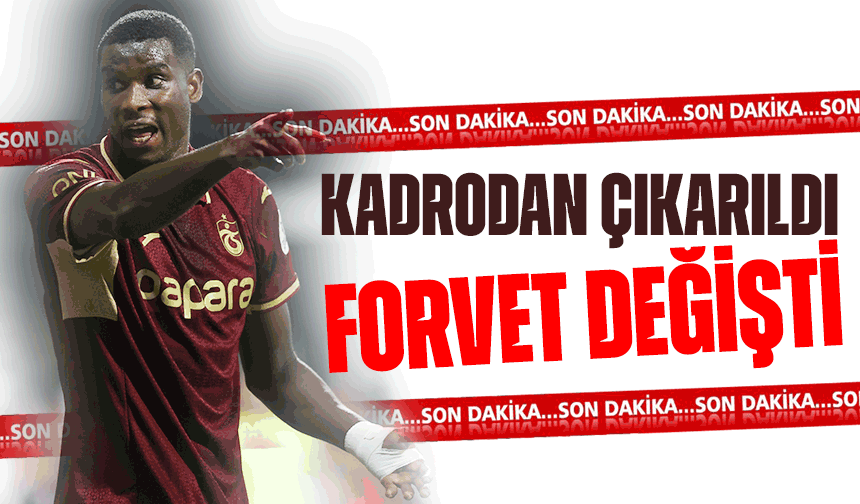 Trendyol Süper Lig’de zirve yarışını sürdüren Trabzonspor’da şok bir gelişme yaşandı