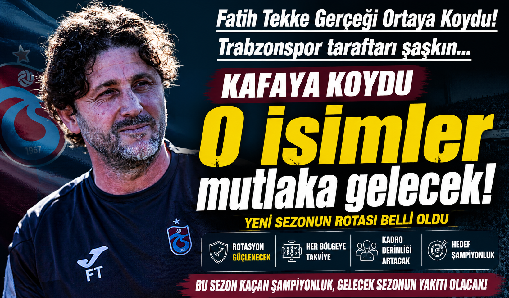 Fatih Tekke Gerçeği Ortaya Koydu! Trabzonspor Zirveyi Neden Kaçırdı?