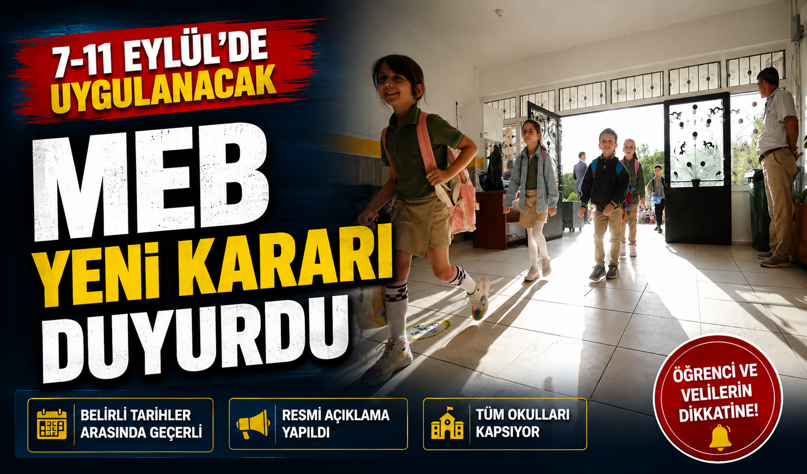 Kamuda Çalışan Velilere Yeni İzin: 7-11 Eylül’de Uygulanacak