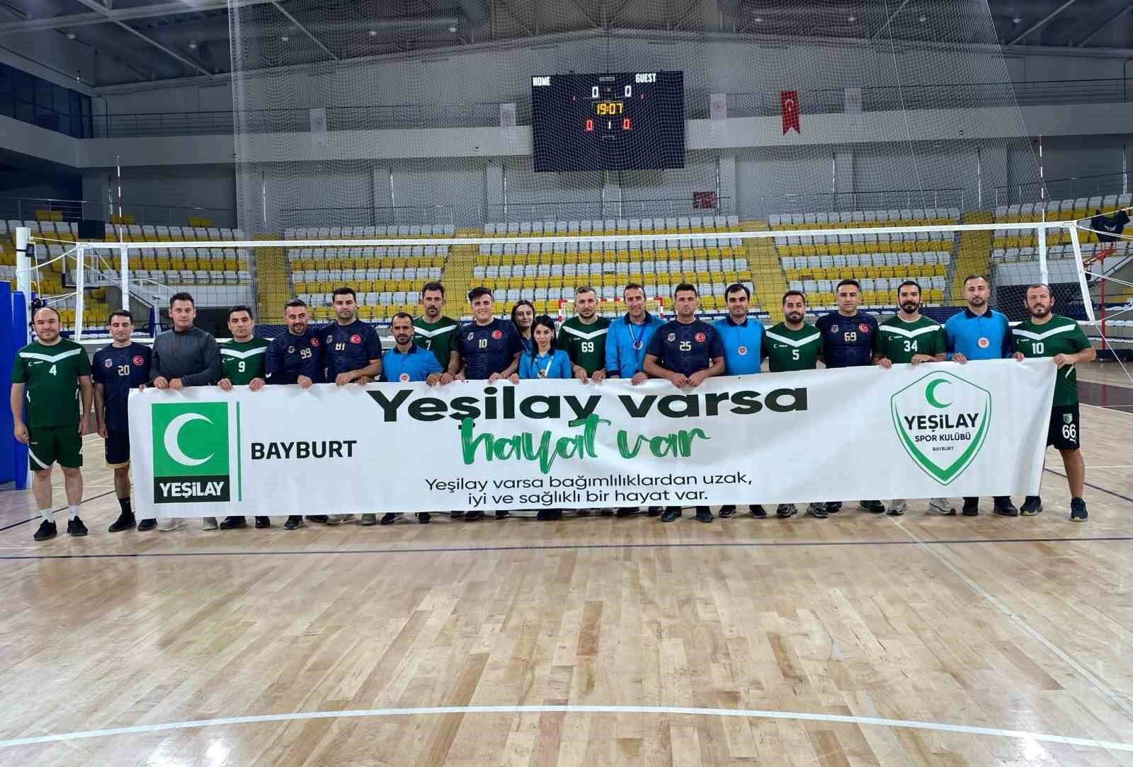 Bayburt'ta kurumlar arası voleybol turnuvası düzenlendi
