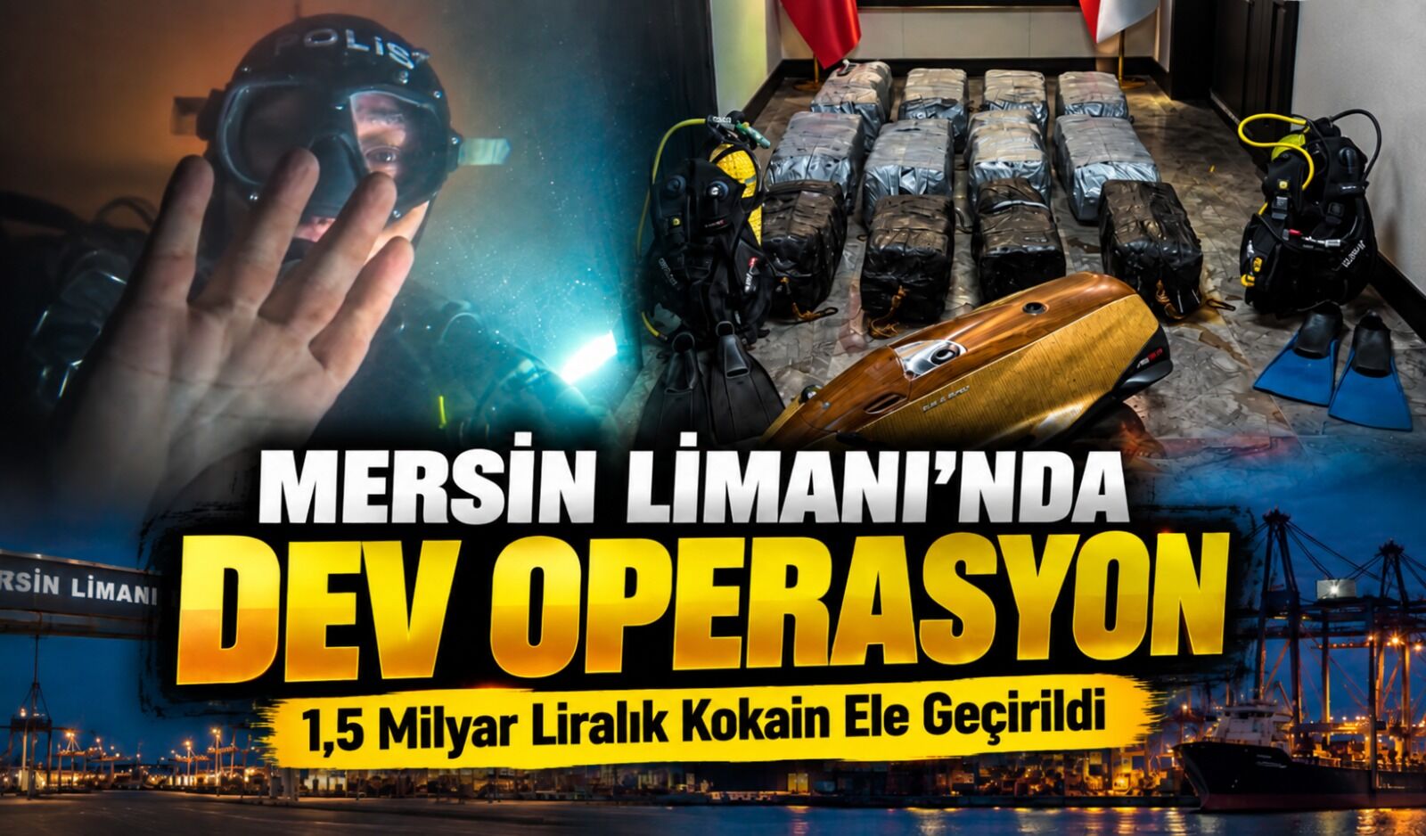Mersin’de 1,5 milyar liralık kokain operasyonu