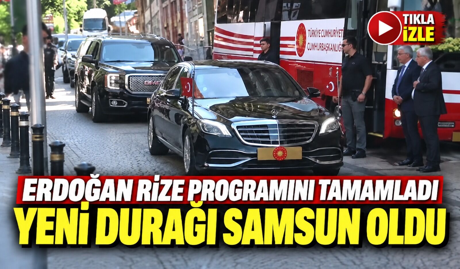 Cumhurbaşkanı Erdoğan, Rize’den Samsun’a hareket etti