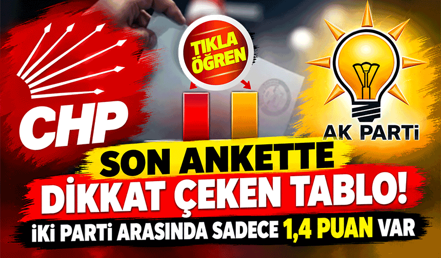Seçim Anketinde Dengeler Değişti! İki Parti Arasındaki Fark Çok Az